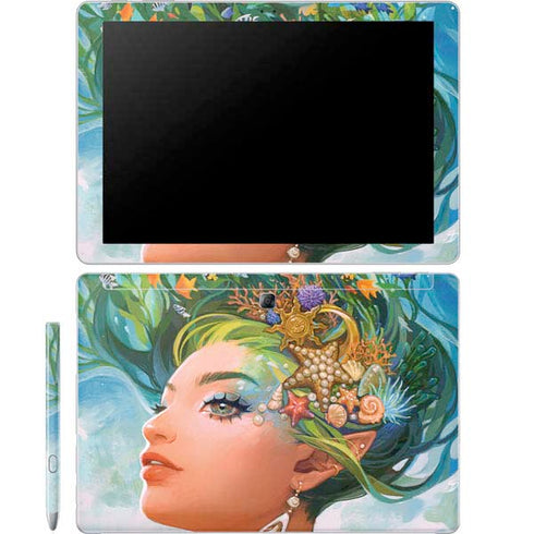 Mermaid with Sea Stars in Her Hair by Ivy Dolamore Galaxy Book 12in Skin
